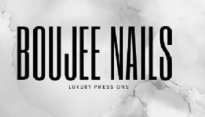Boujee Nails - luxury press ons (With Device) logo