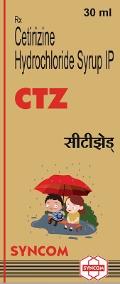 Cetirizine Hydrochloride Syrup IP CTZ logo