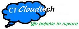 Device of CT Cloudtech With Tag Line We Believe In Nature logo